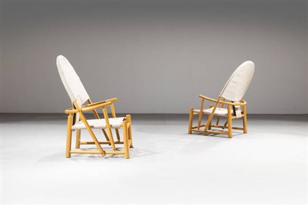TOFFOLONI WHERTER E PALANGE PIETRO<BR>Coppia di poltrone mod. Hopp Chair
