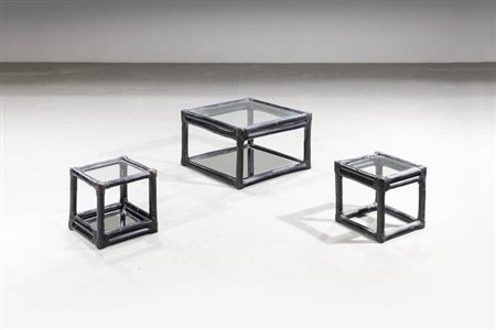 PRODUZIONE ITALIANA<BR>Set di tre tavolini