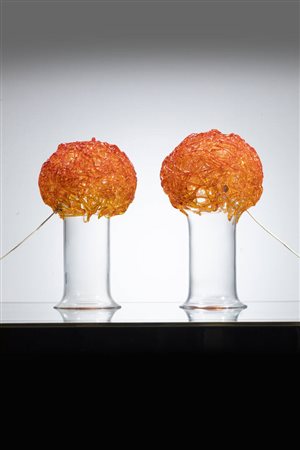 PRODUZIONE MURANESE<BR>Coppia di lampade da tavolo