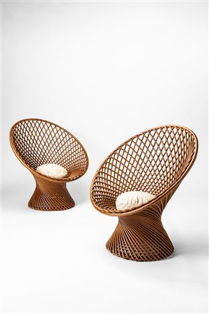 Franco Albini - Franca Helg (1905 - 1977)  - Coppia di poltrone modello 'Primavera', 1967 