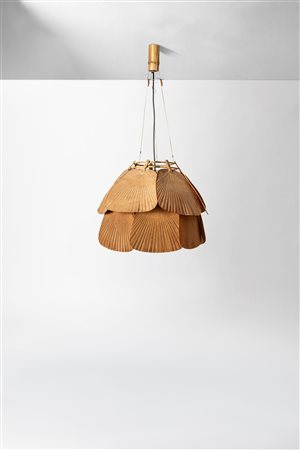 Ingo Maurer (1932 - 2019)  - Lampada a sospensione modello 'Ju-YOn' dalla serie 'Uchiwa', 1973