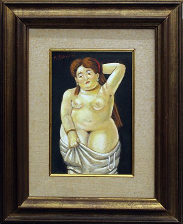 R. SGUANCI, "Omaggio a Botero", anni '70 circa