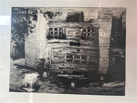 Mario Cortella (1907-1991) - Epinel, Val di Cogne - Incisione