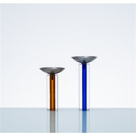 VENINI, Due portacandela modello “Candleboi”