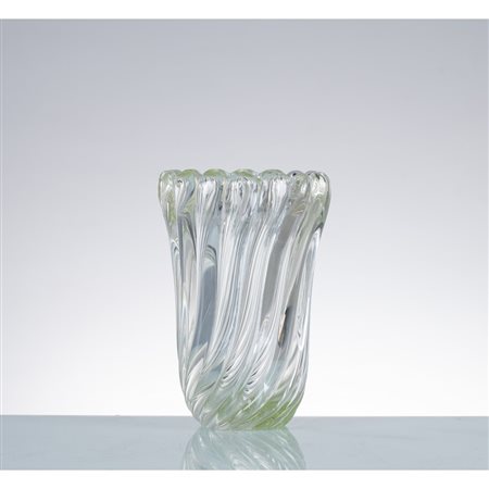 FLAVIO POLI, Vaso della serie “Costolati” in vetro