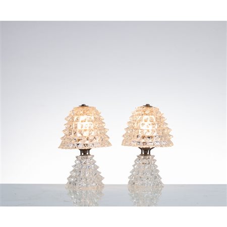 ERCOLE BAROVIER, Coppia di lampade da tavolo