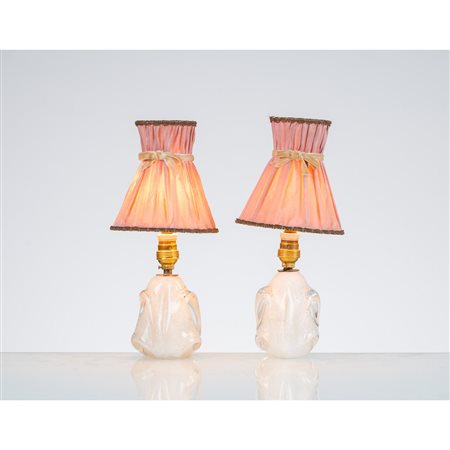 ERCOLE BAROVIER, Coppia di lampade da tavolo