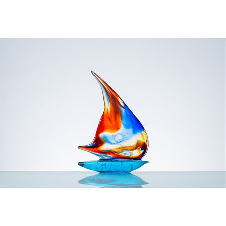 SERGIO COSTANTINI, Scultura di barca a vela in vetro