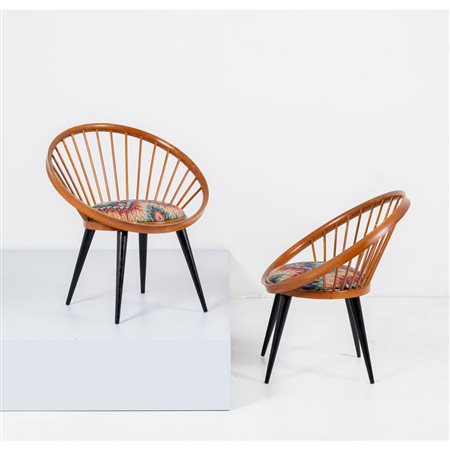 YNGVE EKSTORM, Coppia di poltrone modello “Circle Chair”