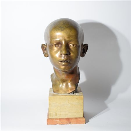Domenico Jollo (Napoli, 1866 - 1938) Testa di fanciullo