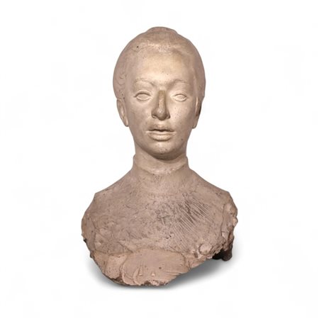 Busto femminile in gesso