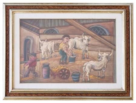 Giuseppe (Beppe) Serafini (Montelupo Fiorentino 1915 - 1987), La Stalla