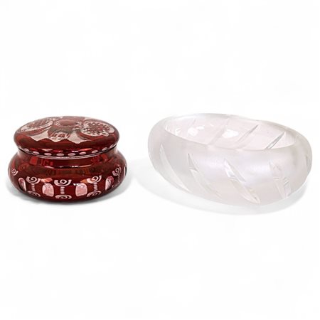 Due porta bonbons in vetro