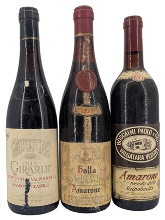 AMARONE DELLA VALPOLICELLA, 1 Paolo Boscaini de 1973, 1 Cantina del Nonno 1977,