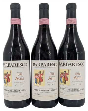 BARBARESCO, "Asili", Produttori del Barbaresco, 1988 - 3 bottiglie

Il presente