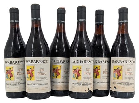 BARBARESCO, "Pora", Produttori del Barbaresco, 1982 - 6 bottiglie (4 LB, els, e