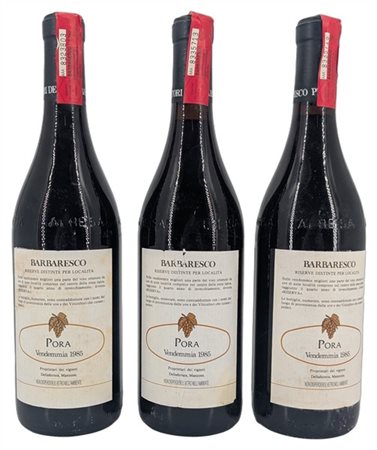 BARBARESCO, "Pora", Produttori del Barbaresco, 1985 - 3 bottiglie (1 ela)

Il p