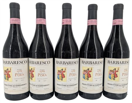 BARBARESCO, "Pora", Produttori del Barbaresco, 1988 - 5 bottiglie (1 elt)

Il p