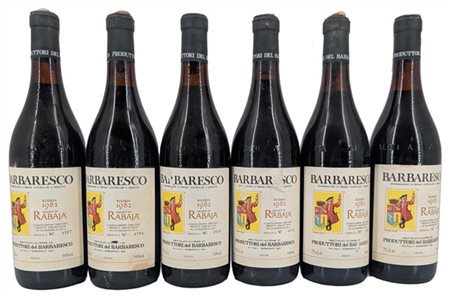 BARBARESCO, "Rabaja", Produttori del Barbaresco, 1982 - 6 bottiglie (2 MB, es,