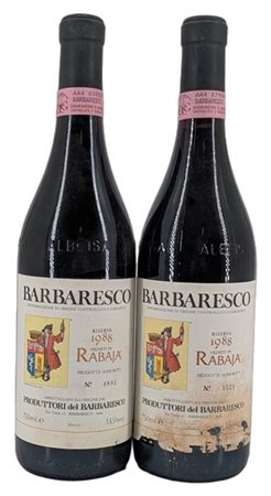 BARBARESCO, "Rabaja", Produttori del Barbaresco, 1988 - 2 bottiglie (1 et, es).