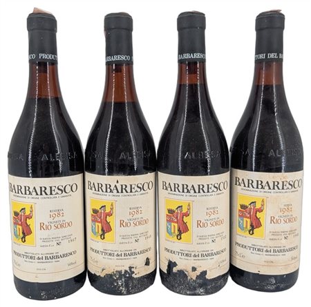 BARBARESCO, "Rio Sordo", Produttori del Barbaresco, 1982 - 4 bottiglie (1 B, 1