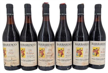 BARBARESCO, 2 "Rabaje", 2 "Asili", 2 "Paje", Produttori del Barbaresco, 1982 -