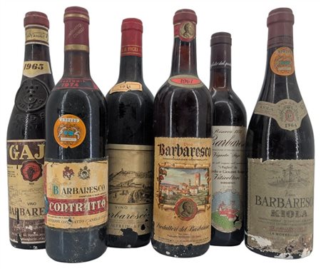 BARBARESCO, 1 "Kiola", Batasiolo, 1964, 1 Gaja, 1965, 1 produtorri di barbaresc