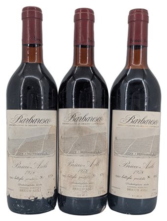 BARBARESCO, Bricco Asili, 1978 - 3 bottiglie (2 TLB, 1 J, els, ela)

Il present