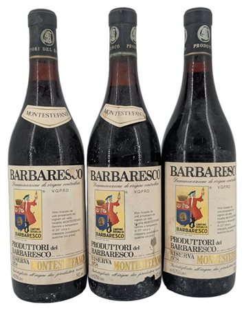 BARBARESCO, Montestefano, Produttori del Barbaresco, 1978 - 3 bottiglie (1LB, 1