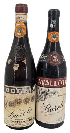 BAROLO, 1 Fratelli Oddero, 1969 e 1 Fratelli Cavallotto, riserva speciale, bric