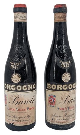BAROLO, Borgogno, 1947 - 2 bottiglie (et, es, ela)

Il presente lotto č visiona