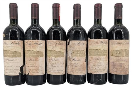 BAROLO, Bricco Rocche, 2 Prapo e 4 Brunate, Castiglione Falletto, 1982 - 6 bott