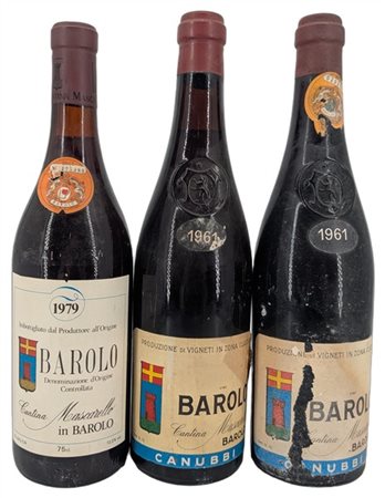 BAROLO, Cantina Mascarello, 2 de 1961 e 1 de 1979, (1 eta, et)

Il presente lot
