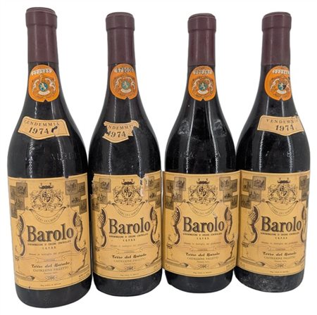 BAROLO, Terre del Barolo, Castiglione Falletto, 3 de 1974, 1 senza etichetta -
