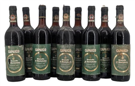 BRUNELLO DI MONTALCINO, Tenuta Caparzo 1979 - 9 bottiglie (1 B, 4 MB, 2 LB, ES,