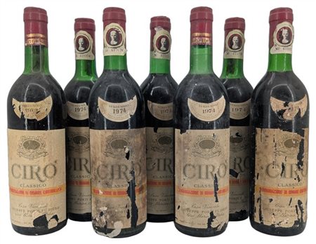 CIRŇ classico, Porti fu Diego, 1974 - 7 bottiglie (1 MB, 6 LB, ea, es)

Il pres