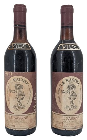 LE SASSINE, vino di tavola, Le Ragose, 1979 - 2 bottiglie (1 LB, 1 J, ela, es)