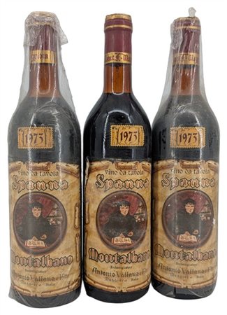 SPANNA, Montalbano, vino di tavola, Antonio Vallana, 1973 - 3 bottiglie

Il pre