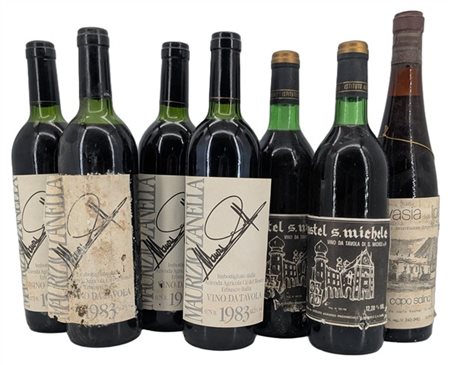 VINO DA TAVOLA, 4 Maurizio Zanella, 1983, 2 Castel San Michele, 1 Capo Salina M