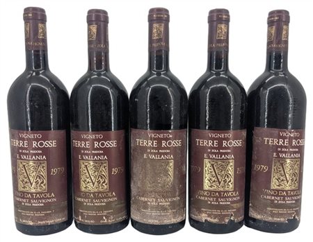 VINO DA TAVOLA, cabernet sauvignon, E Vallania, 1979 - 5 bottiglie (ea)

Il pre