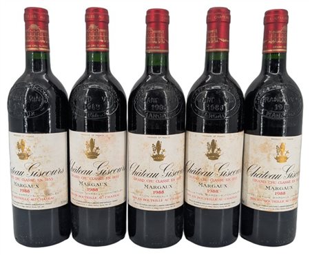 CH. GISCOURS, 3čme cru classé, 1988 - 5 bottiglie (et, es)

Il presente lotto č