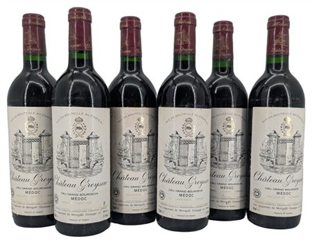 CH. GREYSAC, Médoc, 1986 - 6 bottigllie

Il presente lotto č visionabile, previ