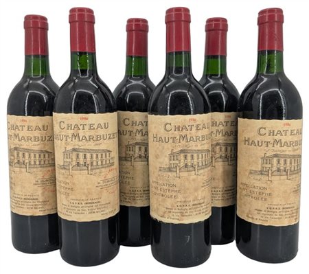 CH. HAUT-MARBUZET, Saint-Estčphe, 1986 - 6 Bottiglie (3 TLB, es)

Il presente l