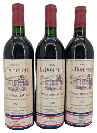 CH. LA DOMINIQUE, Saint-Emilion grand cru, 1986 - 3 bottiglie

Il presente lott