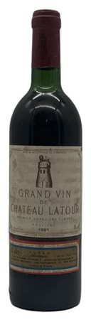 CH. LATOUR, 1er grand cru classé, Pauillac, 1981 - 1 bottiglia (1 LB, els)

Il