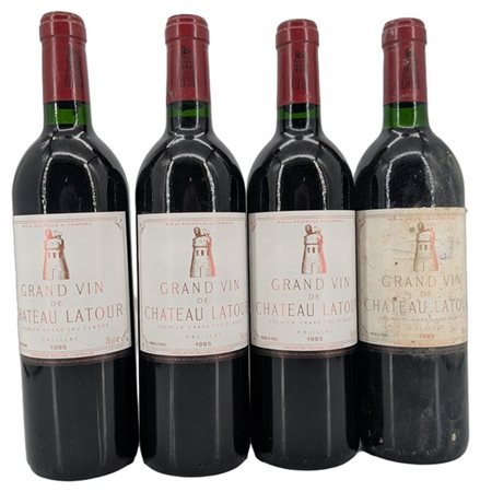 CH. LATOUR, 1er grand cru classé, Pauillac, 1985 - 4 bottiglie (1 ea, 1 es)

Il