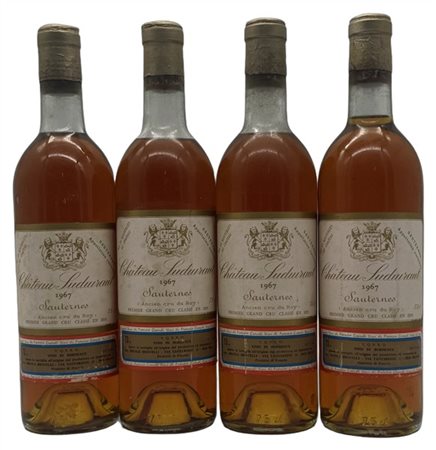 CH. SUDUIRAUT, 1er cru classé, Sauternes, 1967 - 4 bottiglie (2 MB, 1 LB, es)