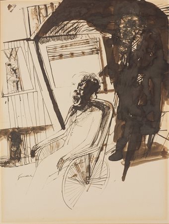 Piero Guccione (1938 - 2018) Opera firmata in basso a sinistra. In cornice....