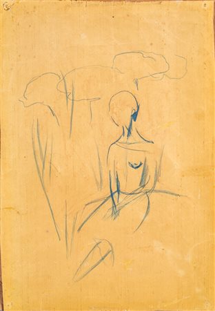 Giuseppe Capogrossi (attribuito a) (1900 - 1972) Figura femminile 1959 -...