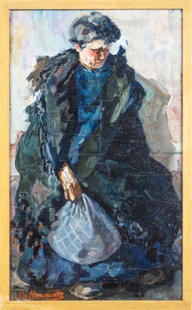 Leo Abramowicz (1889 - 1978) Ritratto di signora - Opera firmata in basso a...